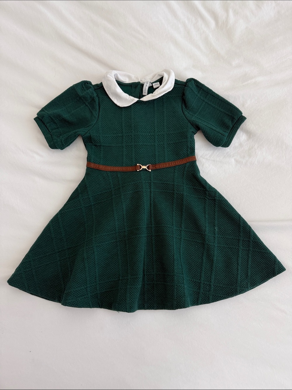 Janie and Jack Emerald Green Dress with White Collar